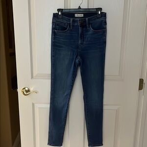 Madewell Skinny Blue Jeans High-Rise Stretch 10” Roadtripper